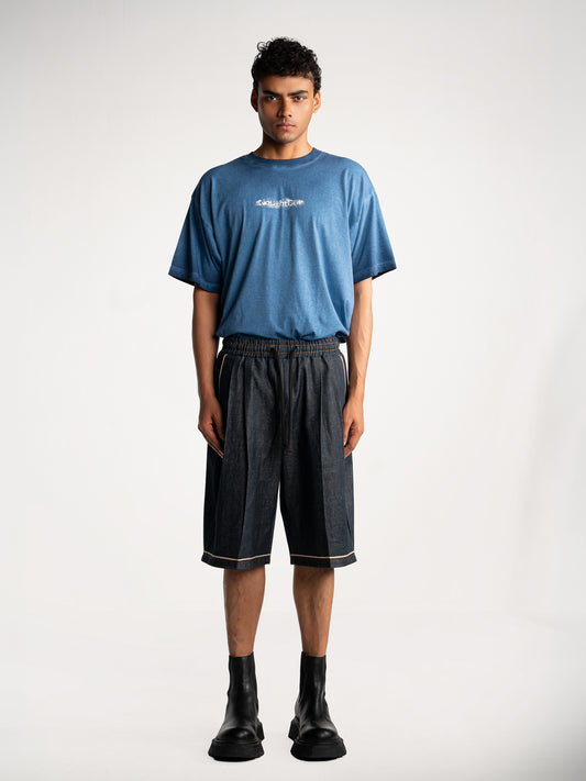 Selvedge Denim Pleated Shorts
