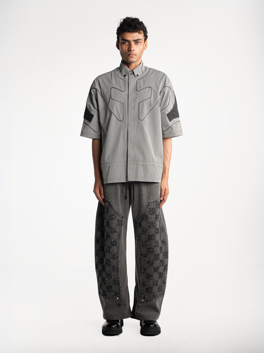 Grey Pinstripes Official Racing Shirt