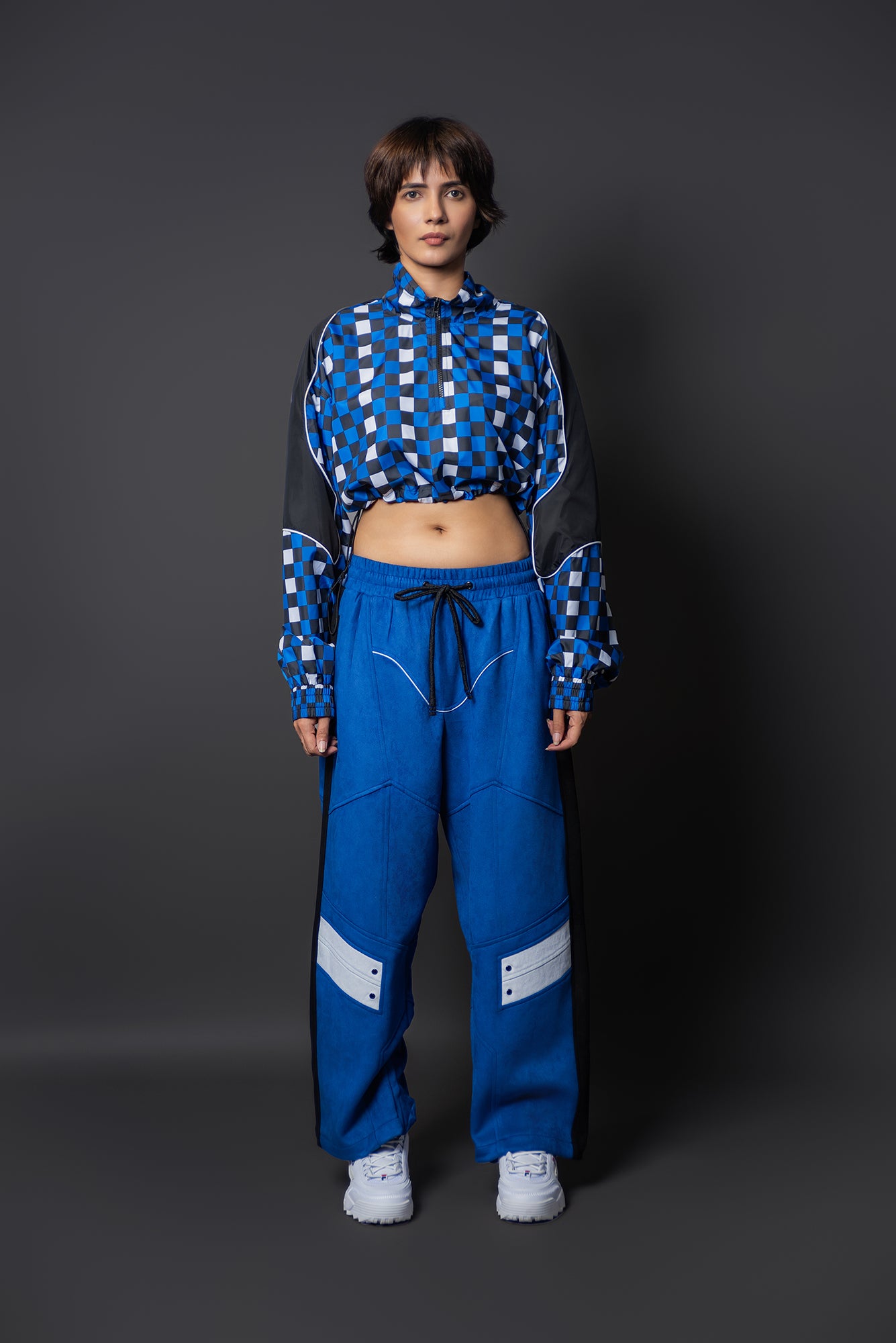 N1 Racing Flag Off Cropped Jacket
