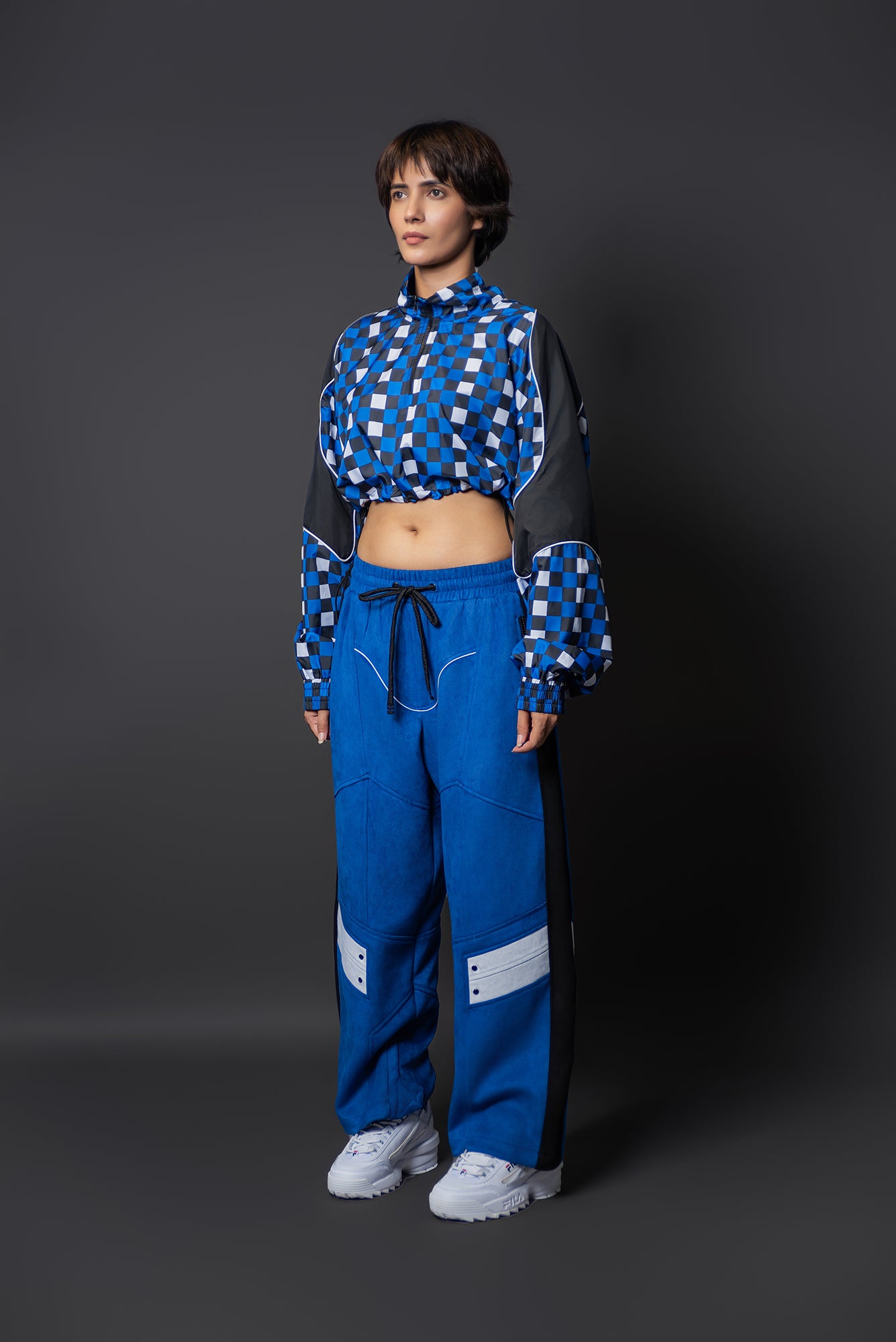 N1 Racing Flag Off Cropped Jacket