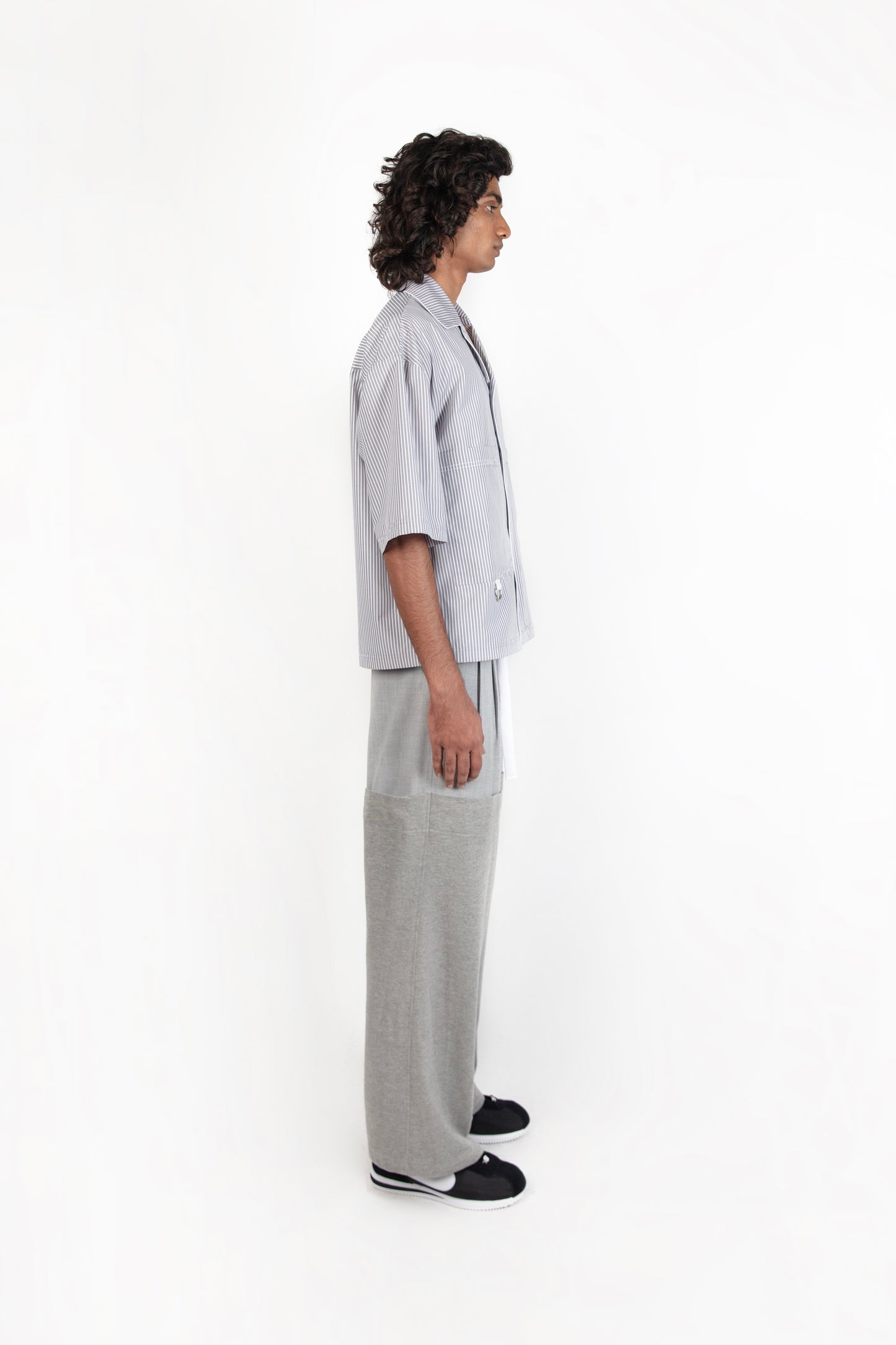 Cuban Collar Shirt Grey