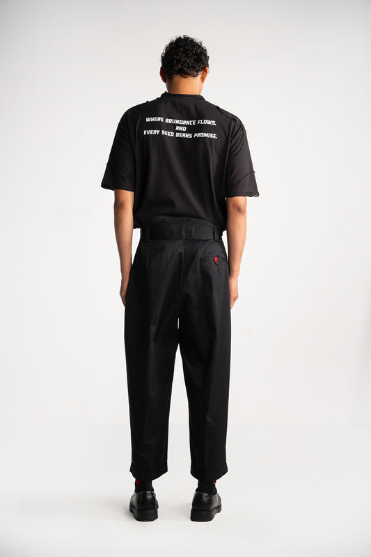 Twill Pleated Racing Pants