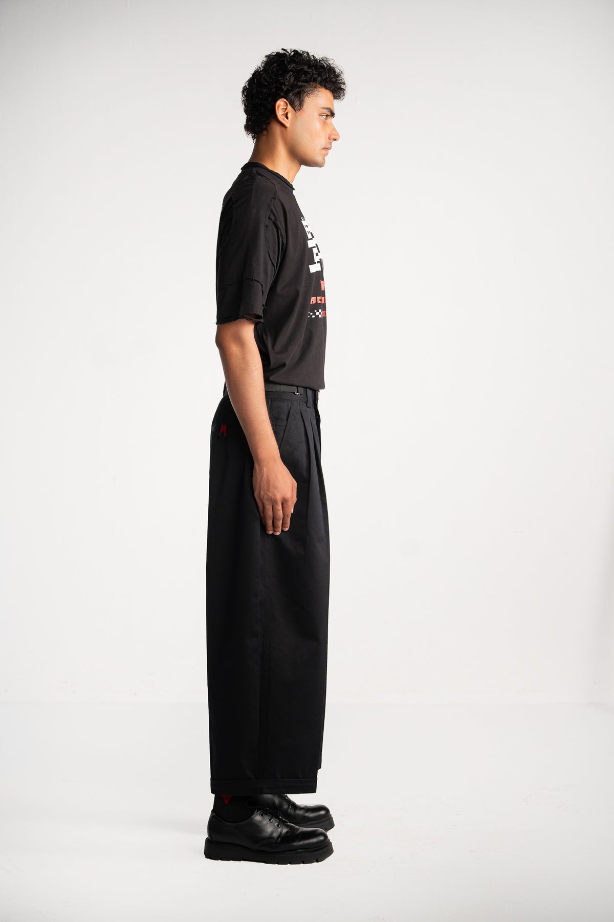 Twill Pleated Racing Pants