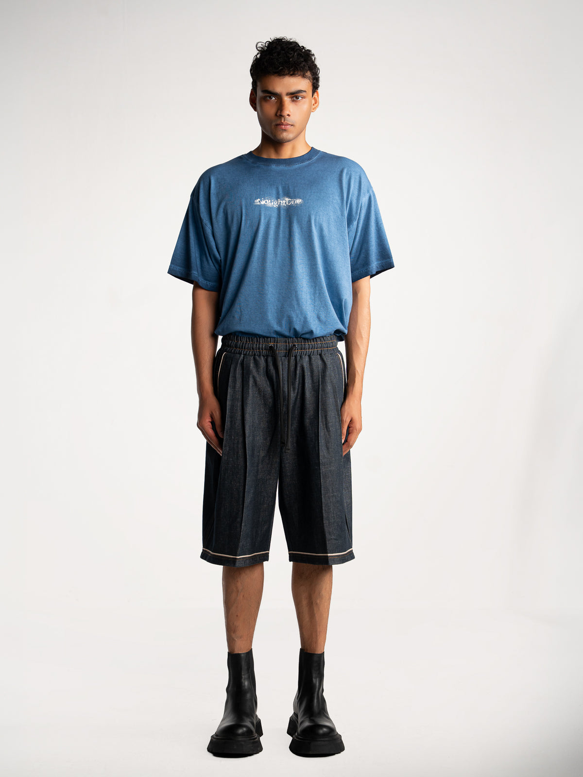 Selvedge Denim Pleated Shorts