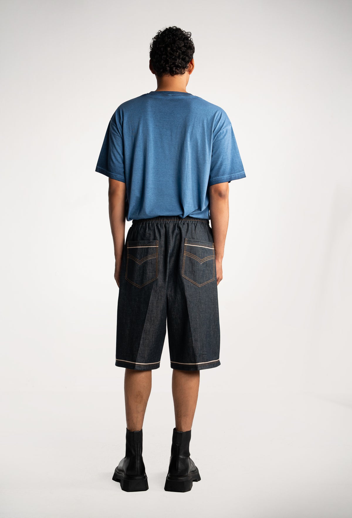 Selvedge Denim Pleated Shorts