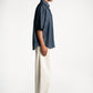 Pleated Denim Shirt