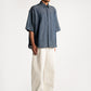 Pleated Denim Shirt