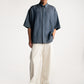 Pleated Denim Shirt