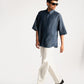 Pleated Denim Shirt