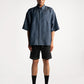 Pleated Denim Shirt