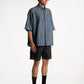 Pleated Denim Shirt