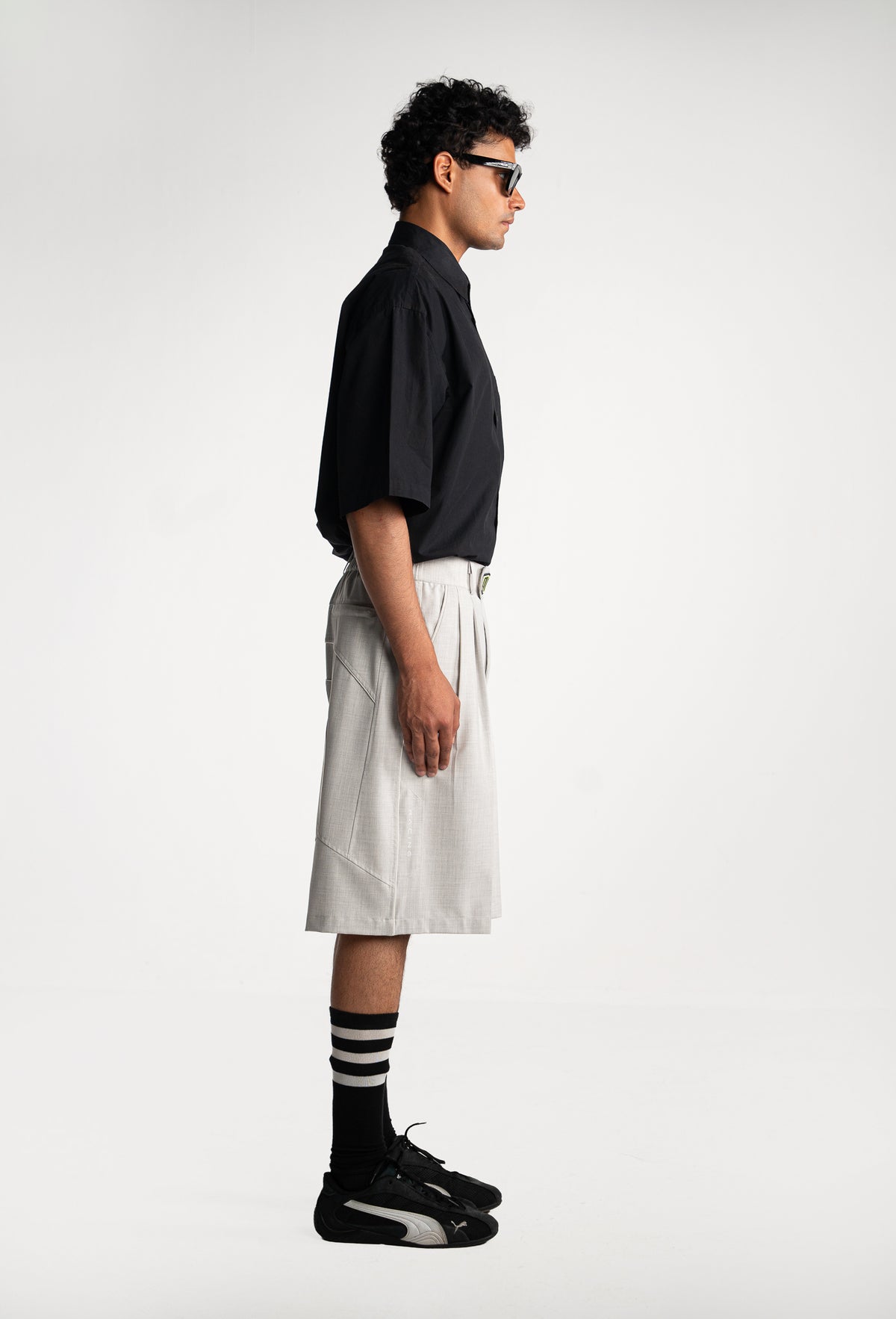 Light Grey Racing Shorts