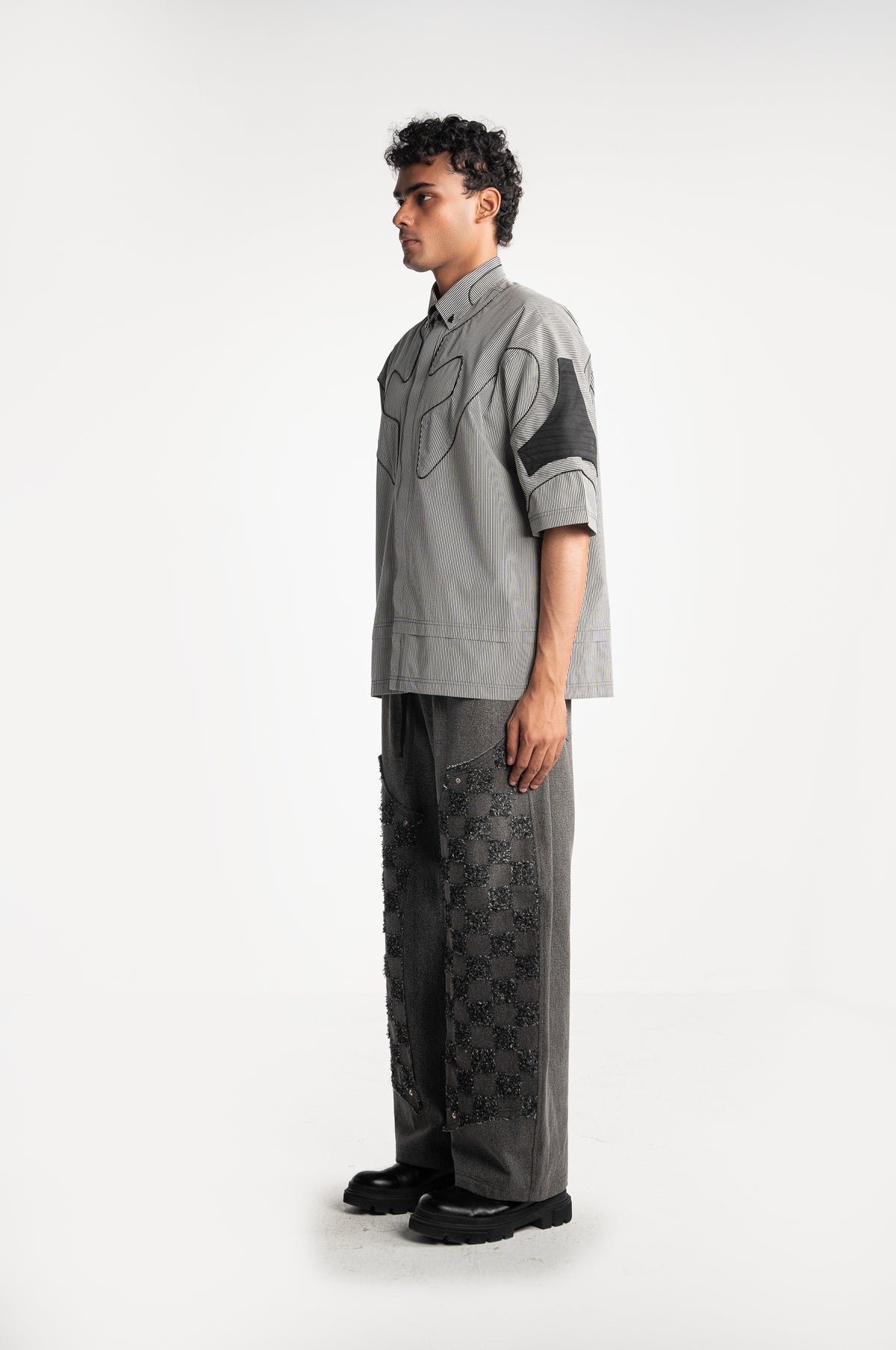 Grey Pinstripes Official Racing Shirt
