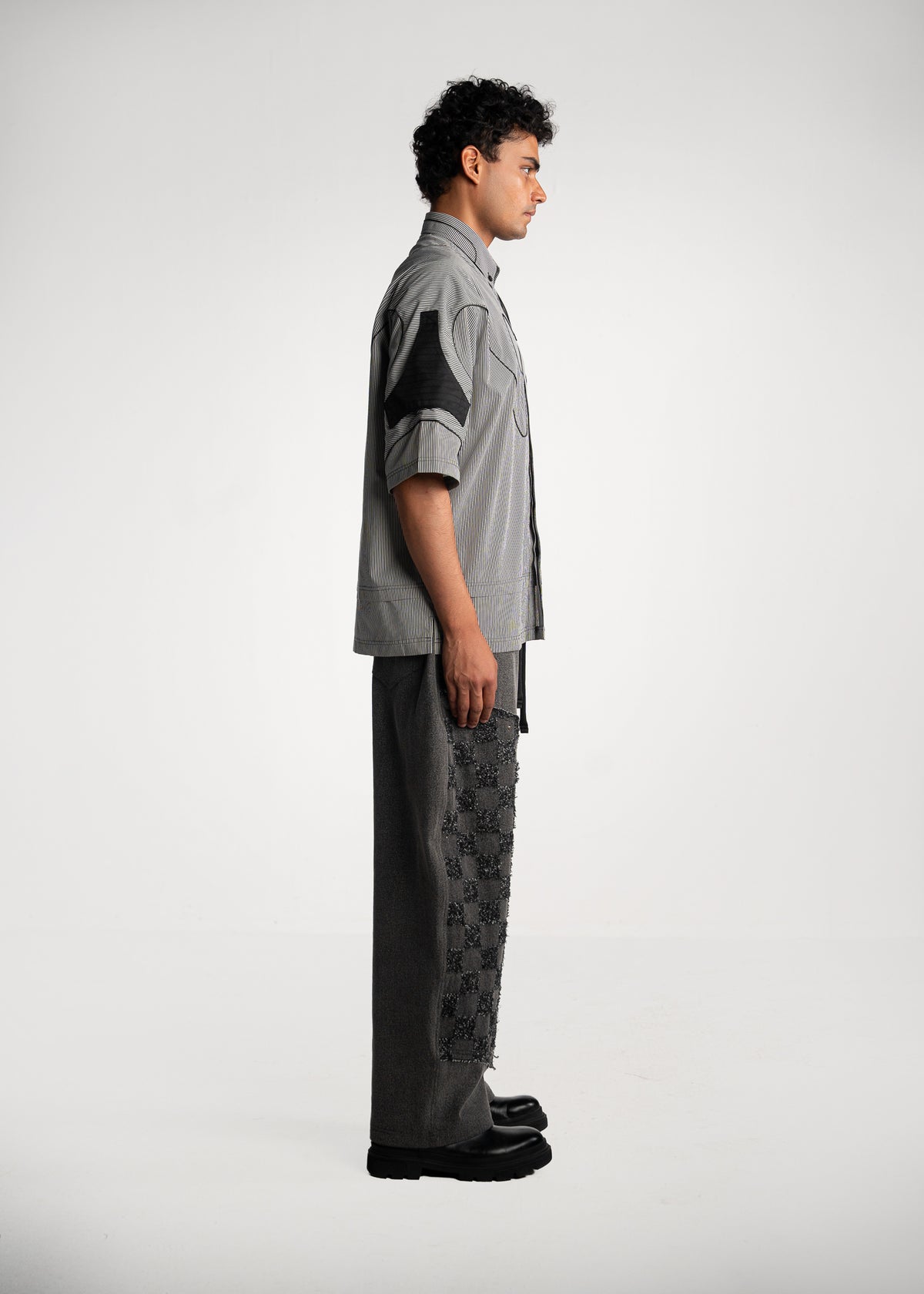 Grey Pinstripes Official Racing Shirt
