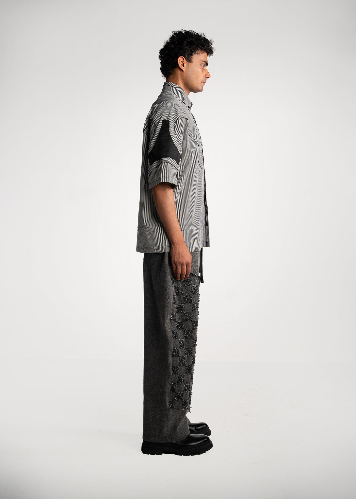 Grey Pinstripes Official Racing Shirt