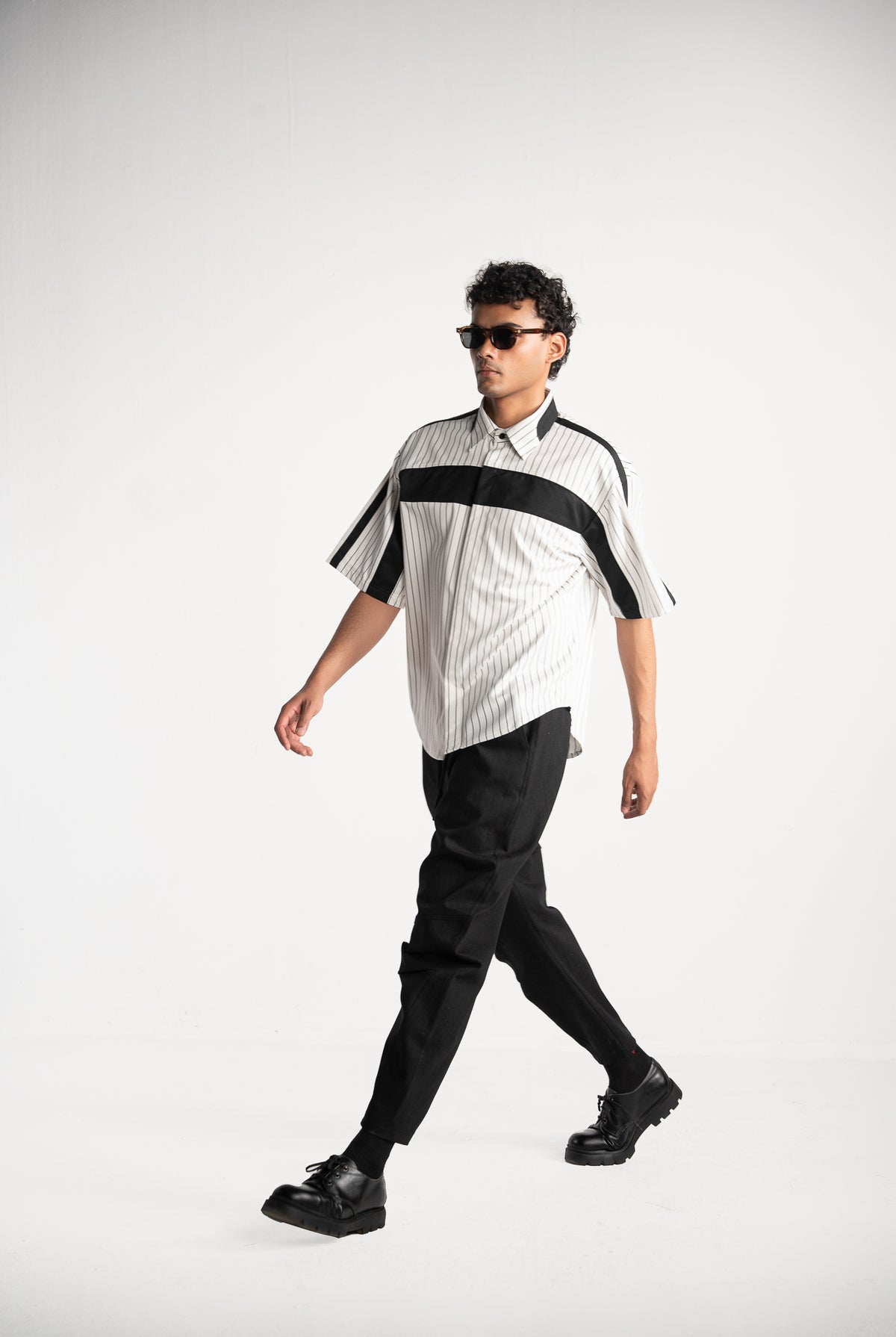 Pinstripe Track Shirt