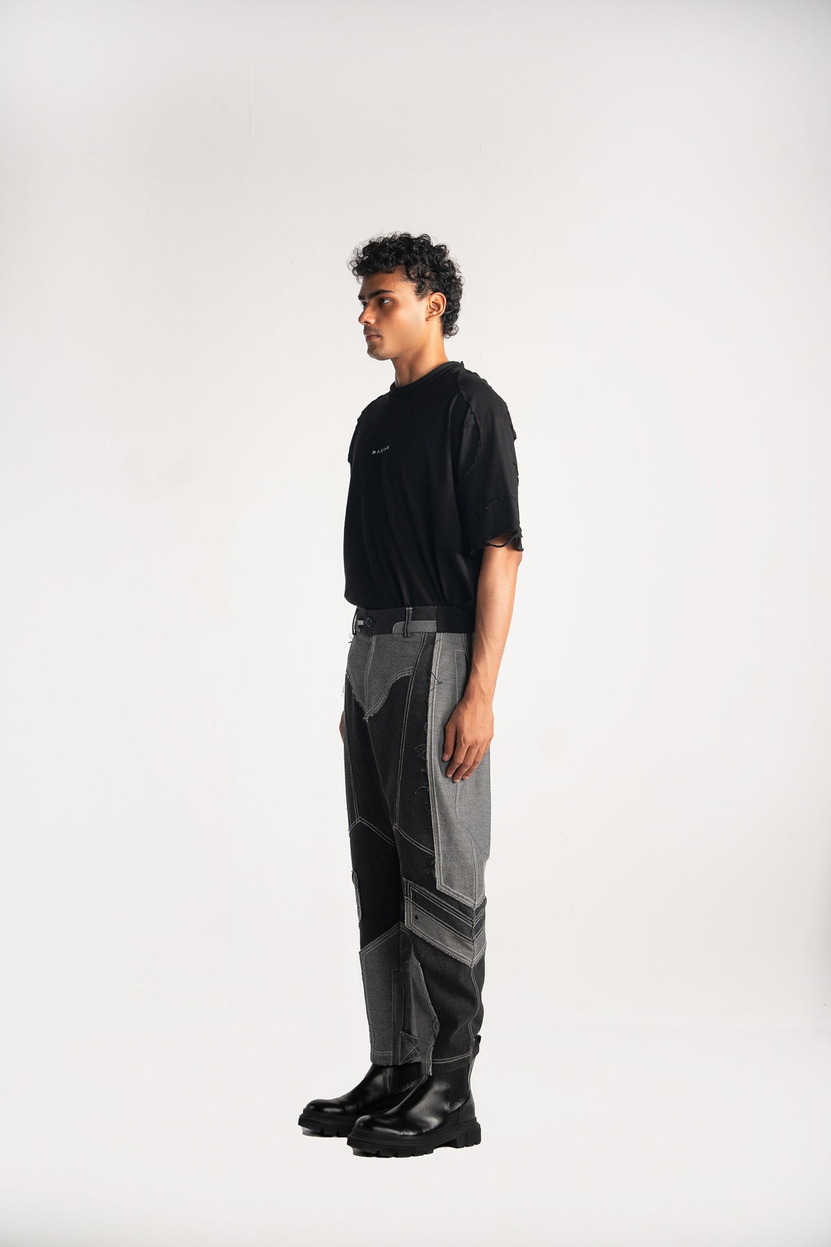 Racing Denim Inside-Out Jogger Pant