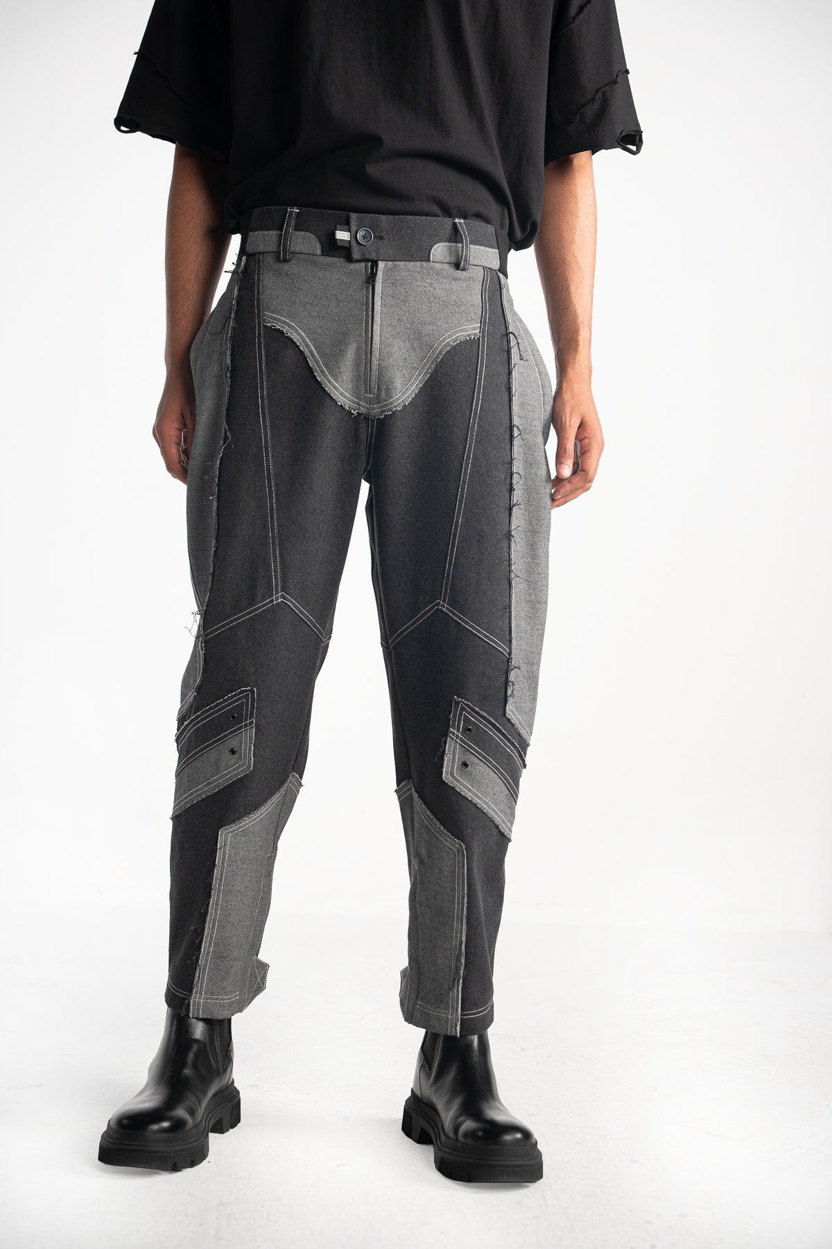 Racing Denim Inside-Out Jogger Pant