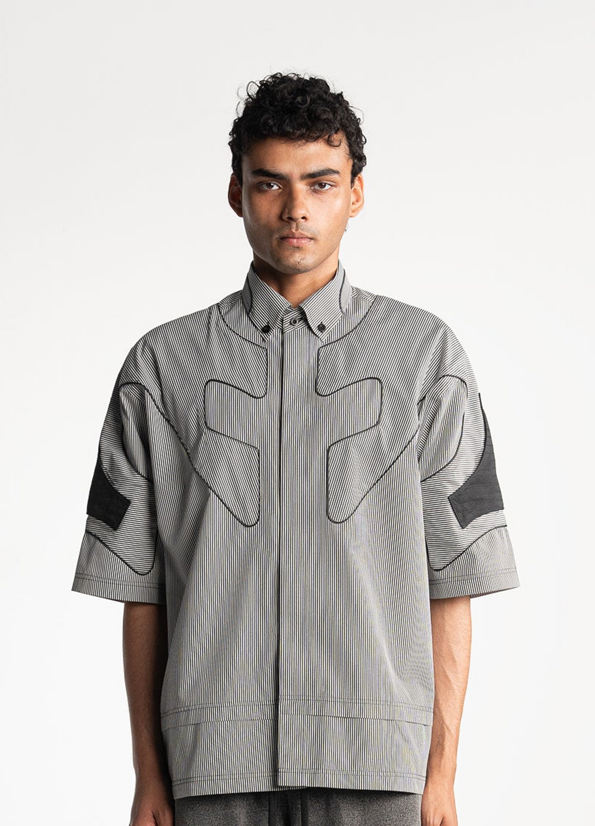 Grey Pinstripes Official Racing Shirt