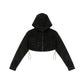 Racing crop top hoodie hybrid