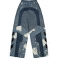 Denim racing patch work jogger - 01
